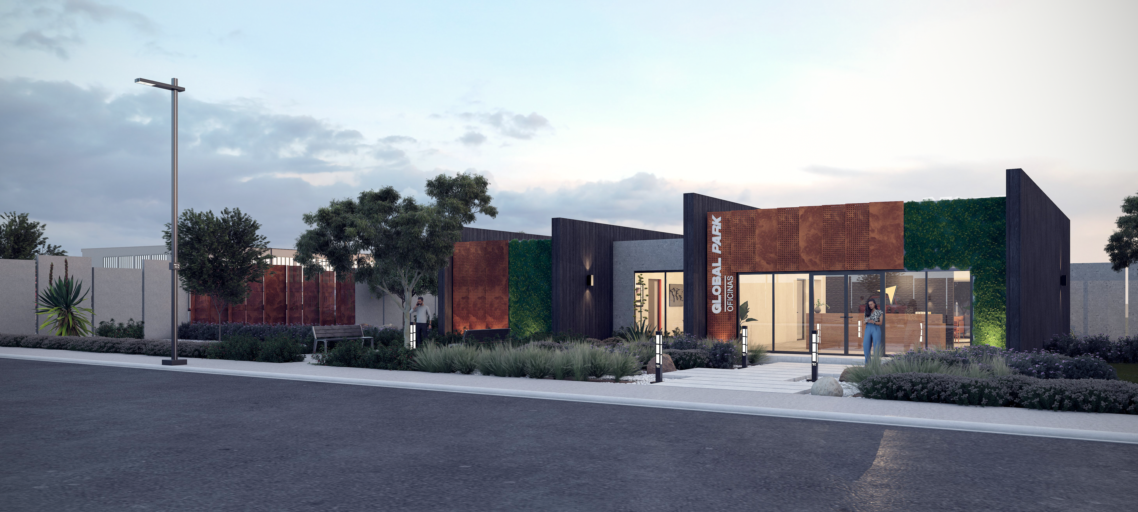 Oficinas Global Park, render representativo.