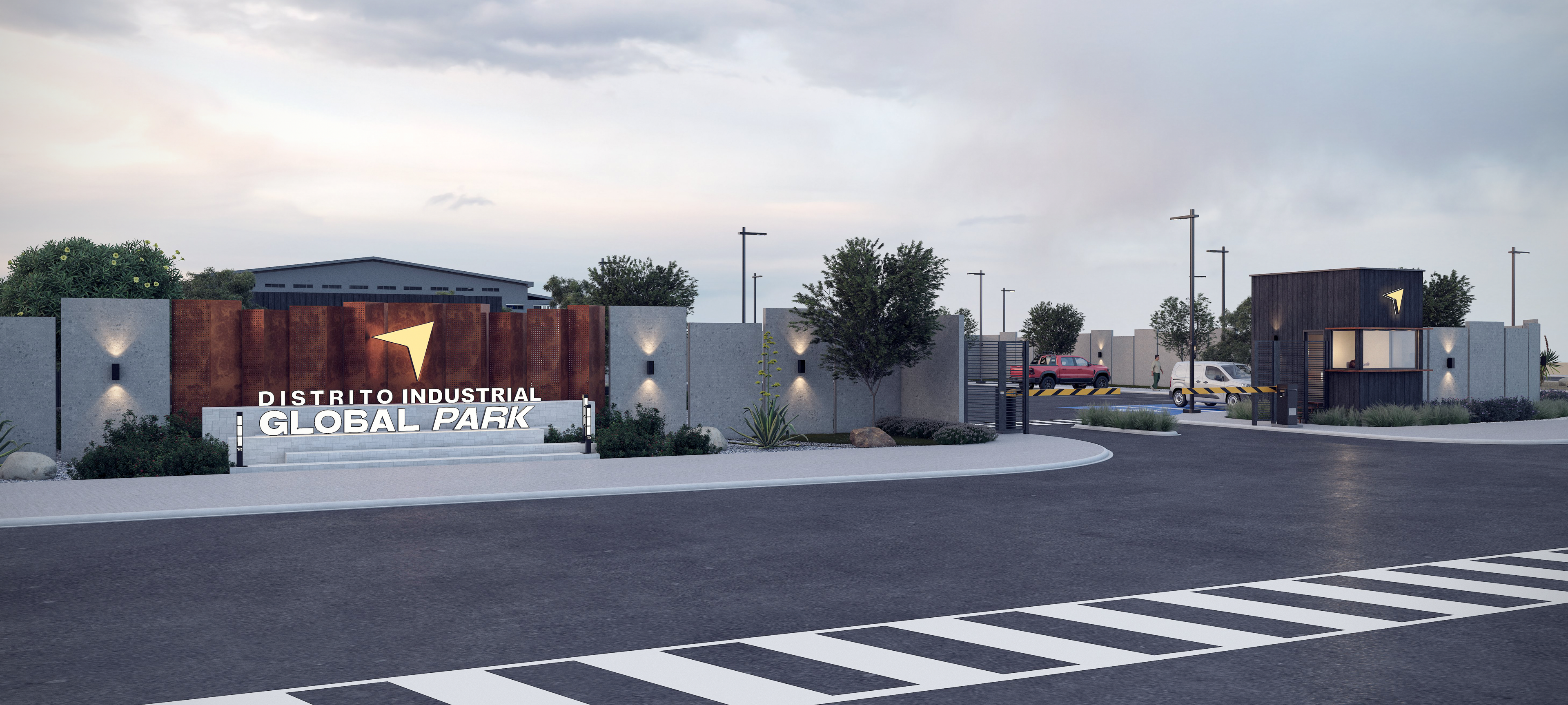 Acceso Global Park, render representativo.