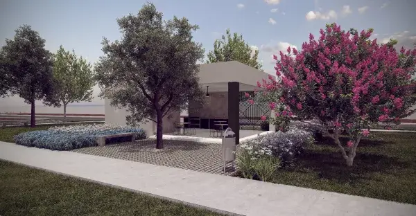 Dalias II, render representativo de palapa