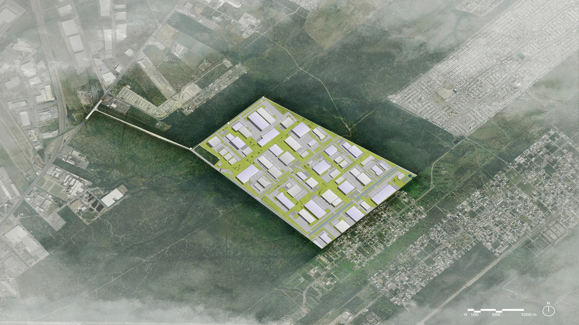 Terra Regia Industrial ADN – Masterplan del distrito industrial en Zuazua, Nuevo León Master Plan representativo Global Park