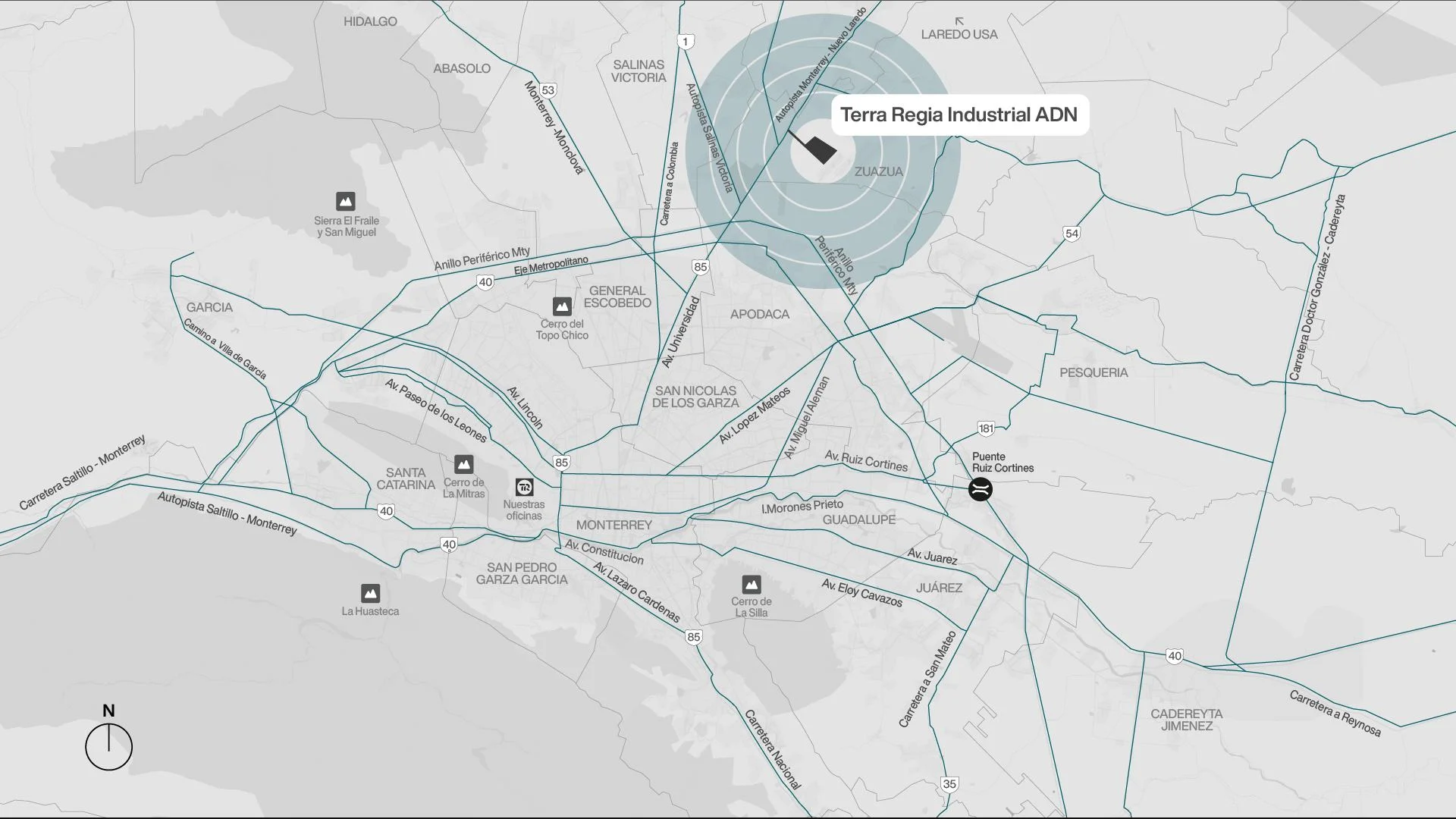 3B Mapa de la Zona Metropolitana de Monterrey